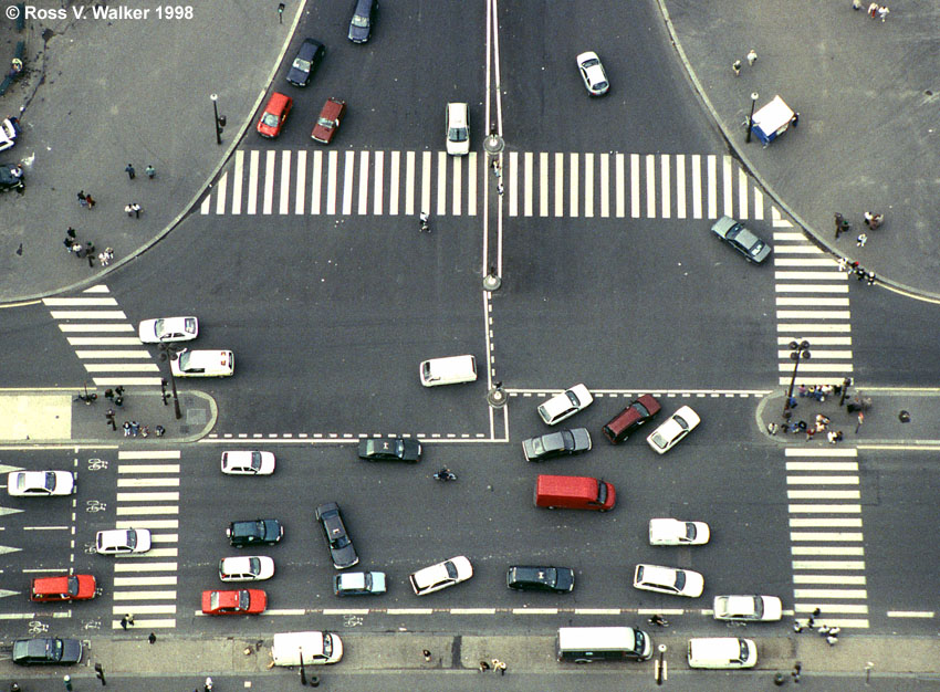 Intersection from the Eiffel Tower, Paris, France