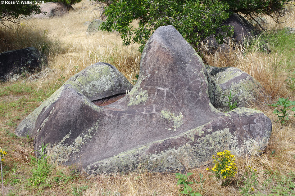 Well worn petroglyphs, Upper Pittsburg Landing in Hells Canyon, Idaho