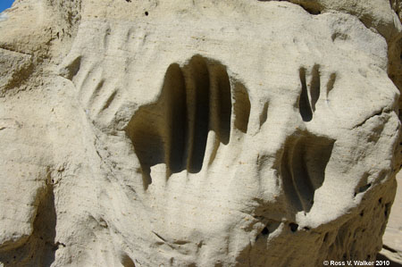 Birthing stone at White Mountains Petroglyph area in the Red Desert of Wyoming.