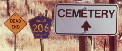 Cemetery sign