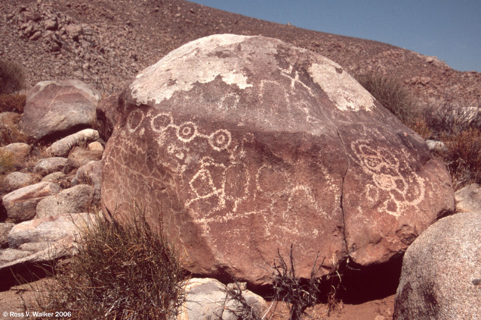 Petroglyphs, White Mountain City ghost town, California