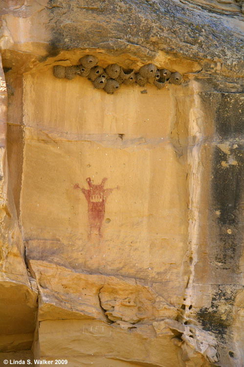 A pictograph at the Waving Hands site, Canyon Pintado, Colorado