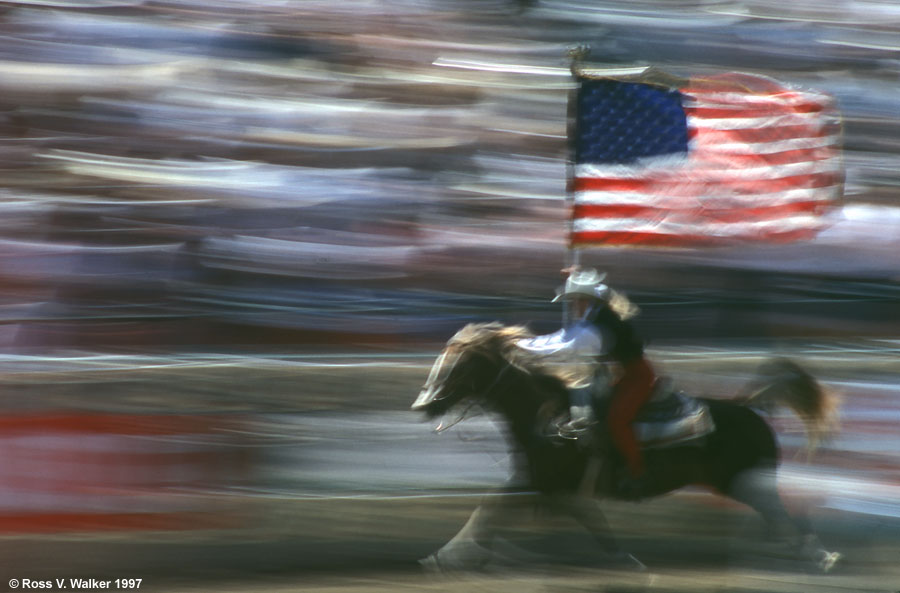 Flying the Flag, Rowell Ranch Rodeo, Castro Valley, California