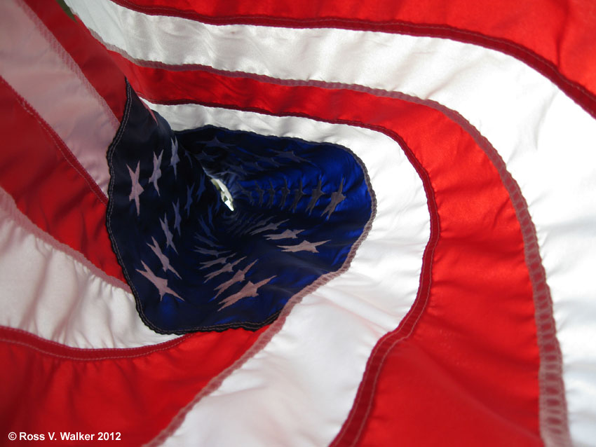 Furled flag, Montpelier, Idaho