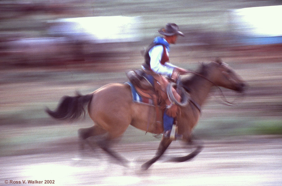 Butch Cassidy chase re-enactment on the Oregon Trail