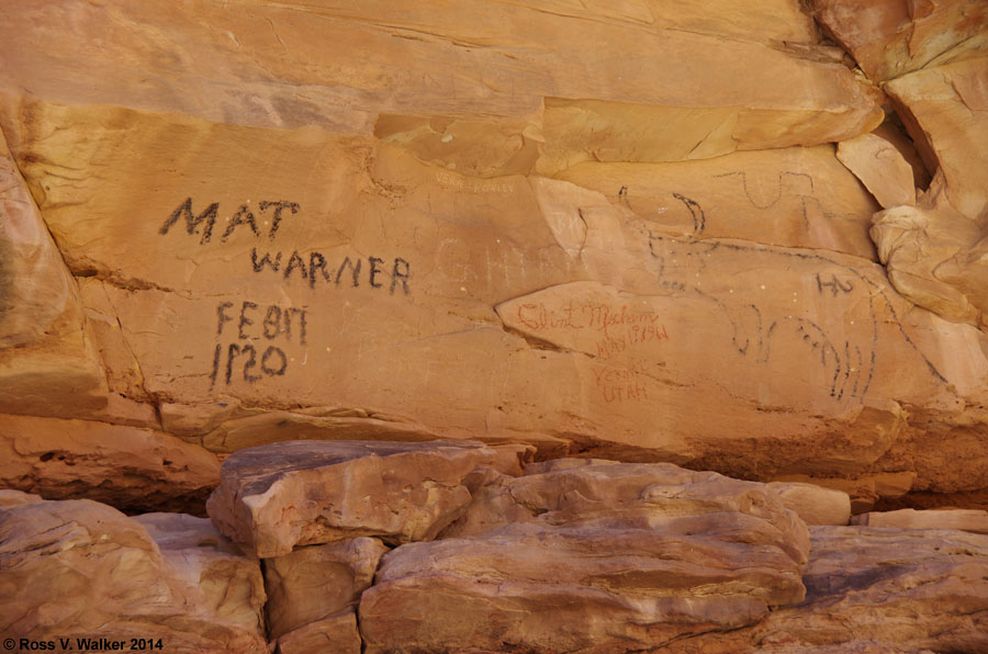 Wagon grease inscription at Buckhorn Draw, Utah