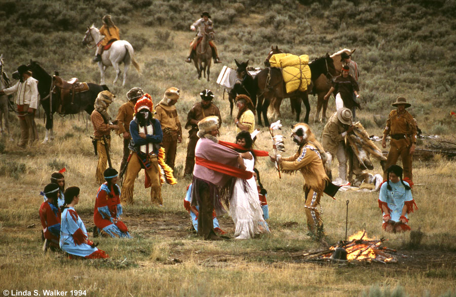 Wedding of Peg Leg Smith and Mountain Fawn, Montpelier, Idaho