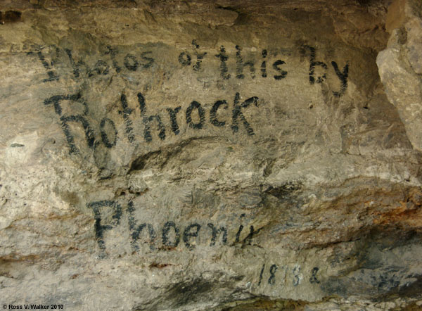 Historic cliff dwelling vandalism at Montezuma Well, Arizona, Rothock