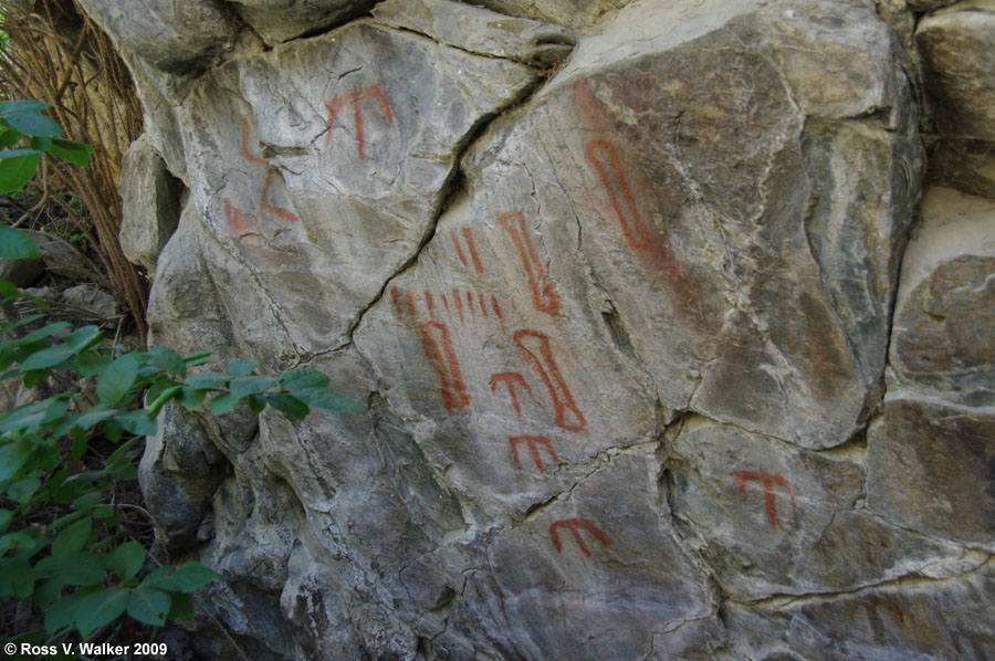 Salmon River rock shelter pictographs near Shoup, Idaho