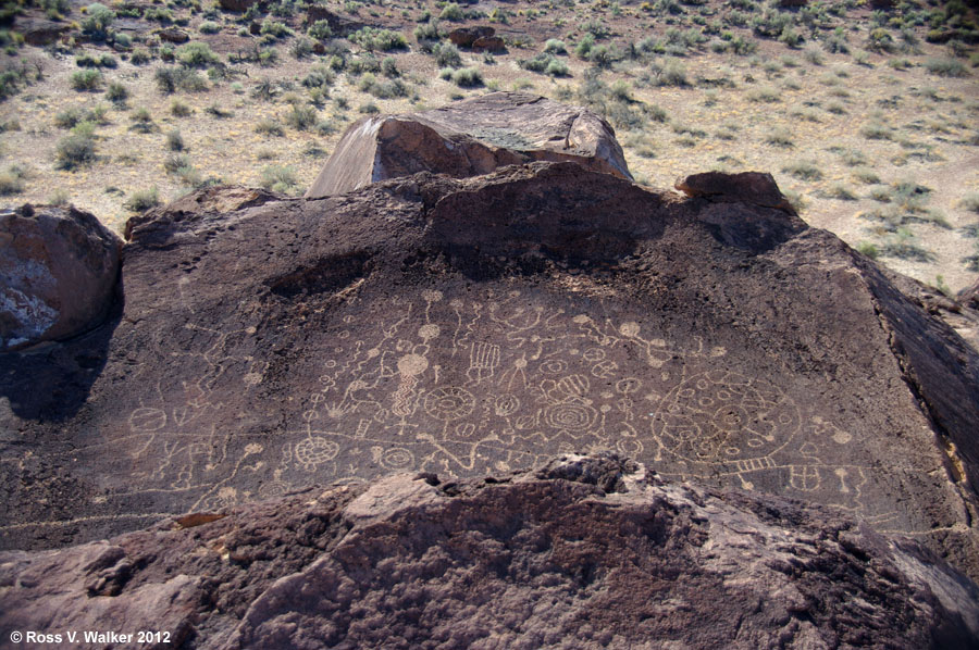 Sky Rock is in a secret location in the volcanic tablelands near Bishop, California