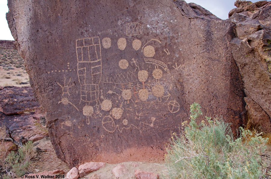 Thirteen Moons is an isolated panel in the volcanic tablelands near Bishop, California.  The exact location is kept secret.