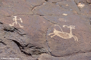 Coso hunter petroglyphs