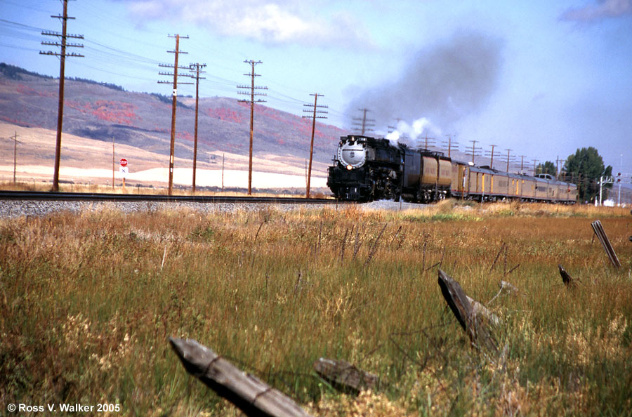 Union Pacific "Challenger" steaming into Montpelier, Idaho