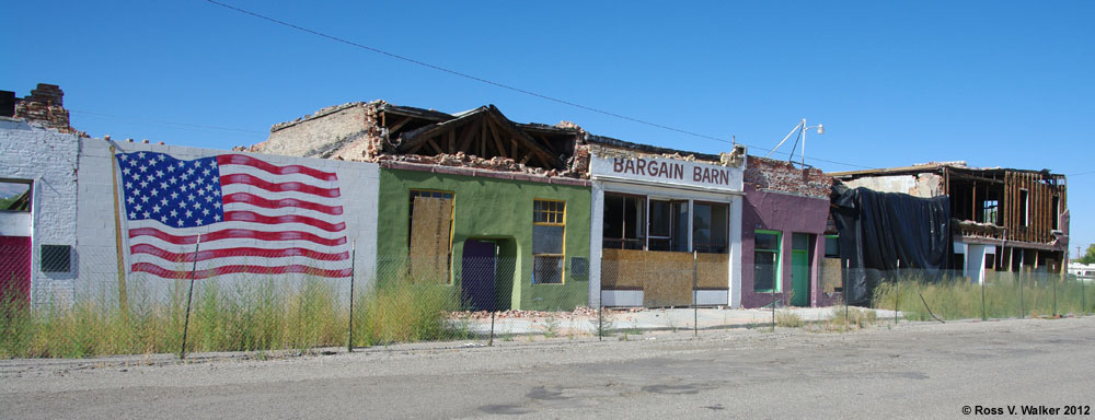 Damage from a 2008 earthquake in Wells, Nevada