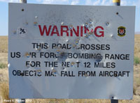 Warning sign, Bombing Range