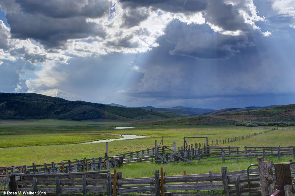 God-light over Slug Creek, near Soda Springs, Idaho