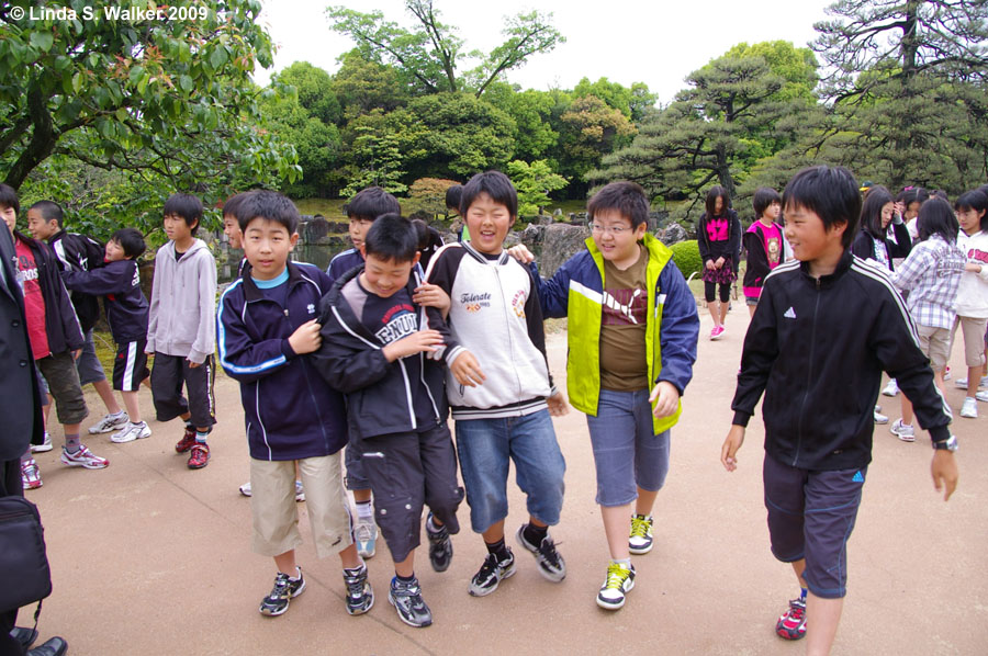 Boys at Nijo Castle, Kyoto, Japan