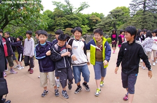 Boys at Nijo Castle
