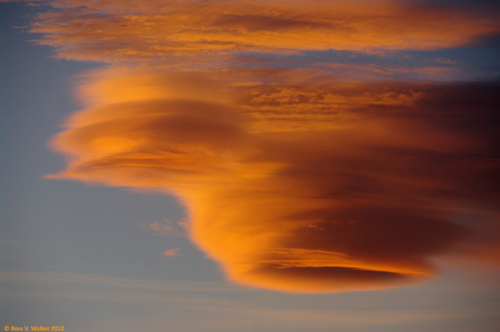 Lenticular clouds over Lone Pine, California