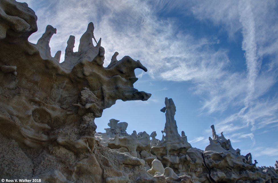 Eroded sandstone formations, Fantasy Canyon, Utah