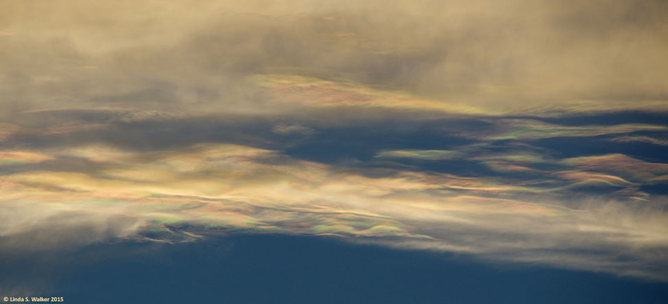 Iridescent clouds over Bear Lake, Utah