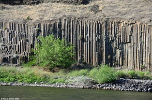 Columnar basalt, Snake River, Idaho