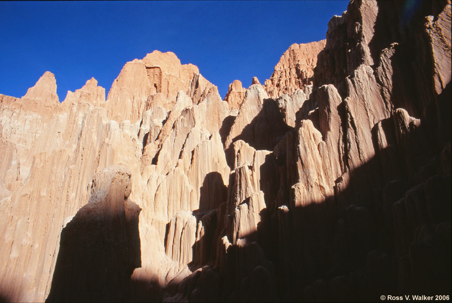 Eroded bentonite cliffs, Cathedral Gorge State Park, Nevada