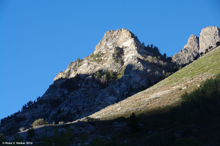 Early morning light on a ridge at Lamoille Canyon, Nevada