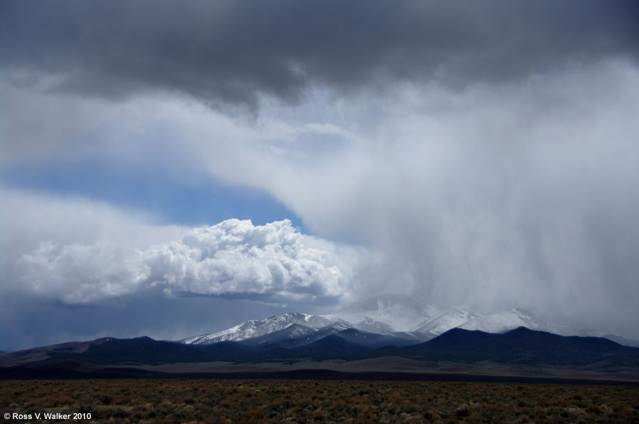 A storm in the mountains near Schellbourne, Nevada