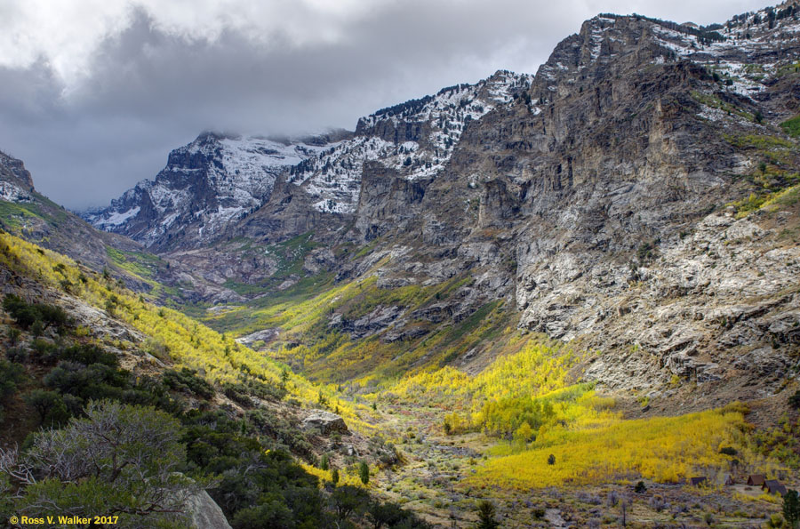 Storm over Right Fork Canyon, a branch of Lamoille Canyon, Nevada