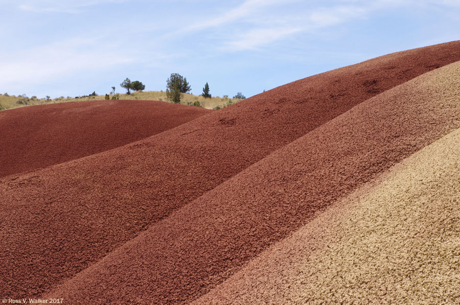 Layers of color at the painted cove, Painted Hills, Oregon