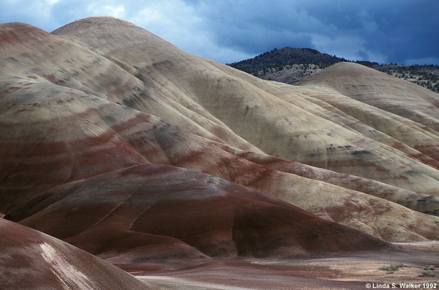 Painted Hills in storm light, John Day Fossil Beds, Oregon