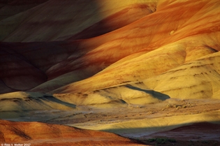 Painted Hills, golden light