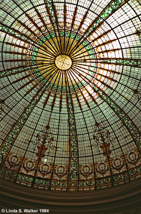 Hotel Bolivar ceiling, Lima, Peru