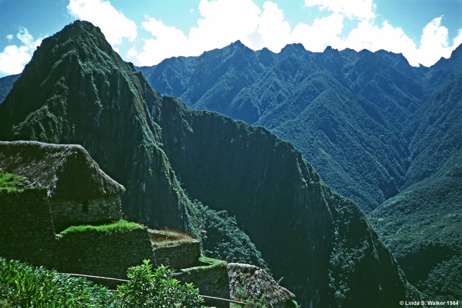 Building on a terrace, Machupicchu, Peru