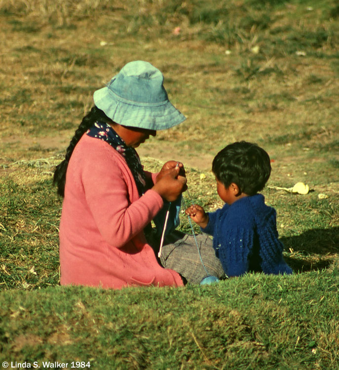Indian Knitters, Andes Region, Peru