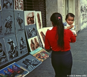 Sidewalk art, Lima, Peru