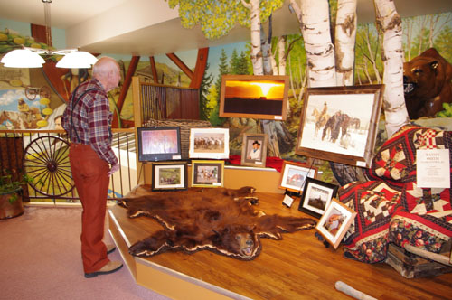 Reception at photo and quilt show,  Oregon Trail Center, Montpelier, Idaho