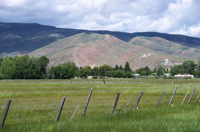 M Hill from Ping Pong Road, Montpelier, Idaho