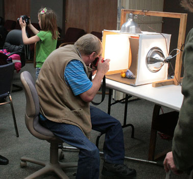 Sharp Shooters camera club light tent lesson