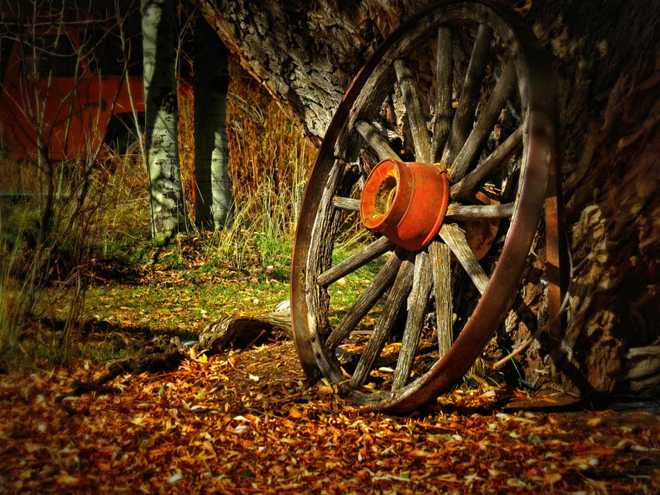 Days gone by, wagon wheel