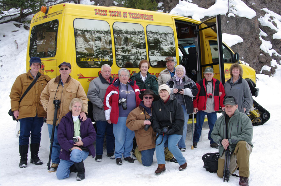 Sharp Shooters Camera Club Yellowstone snowcoach Field trip