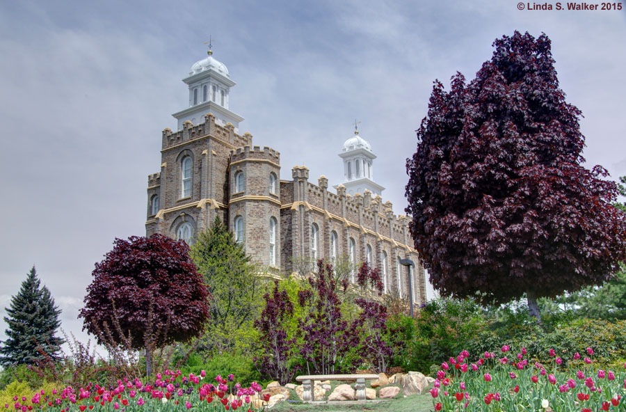 LDS Temple and garden, Logan, Utah