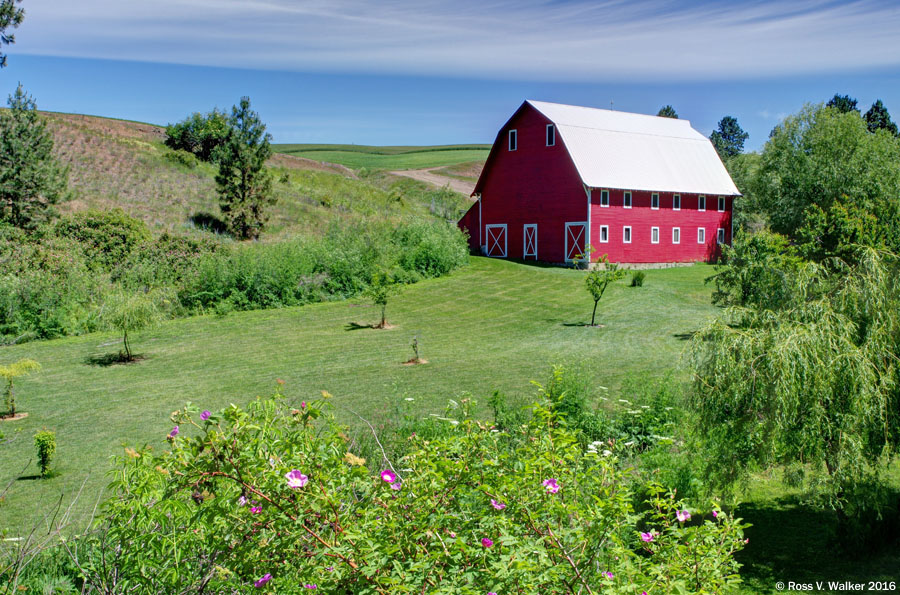 Immaculate barn on beautiful grounds near Manning, Washington.