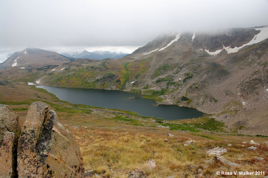 Gardner Lake under storm clouds, Beartooth Highway, Wyoming