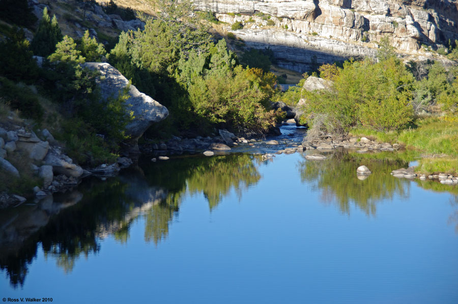 The Popo Agie River appears from underground in Sinks Canyon State Park, Wyoming