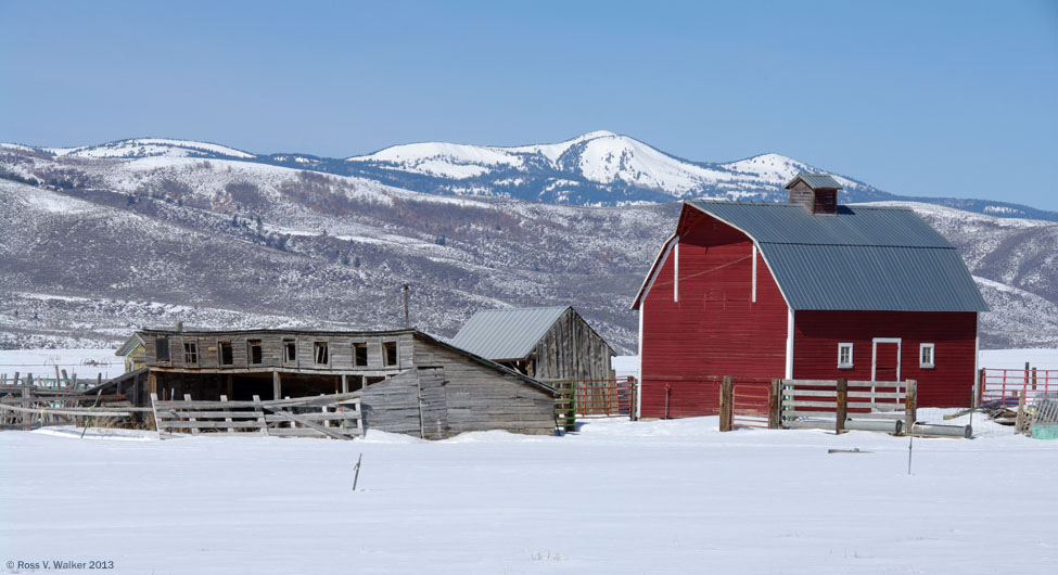 Barns and Sherman Peak, Bennington, Idaho