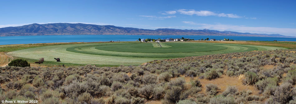 Lakeside farmland at North Eden, Utah