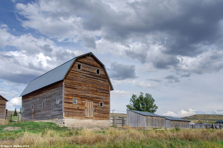 A back side view of the Matthews barn in Liberty, Idaho