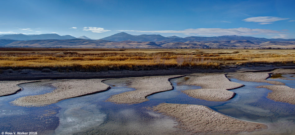 Low water in the Bear Lake Canal, Bear Lake National Wildlife Refuge, Idaho